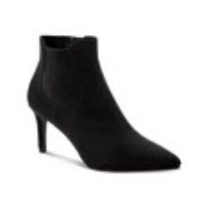 Alfani Women's Jacklynne Suede Pointed Toe Dress Booties Black Size 9.5M